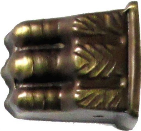 Stamped Antique Brass Claw foot toe leg cap