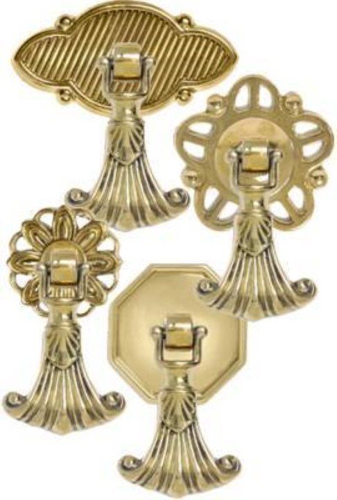 Plume Drop Pull - Brass