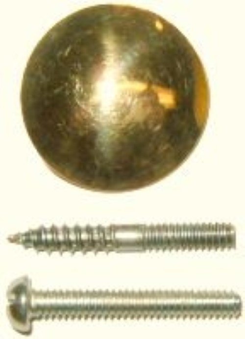 Polished Turned BOOKCASE Brass Knob 3/4"