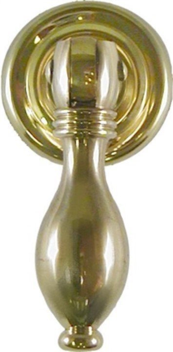 Cast Brass QUEEN ANNE STYLE SINGLE POST TEARDROP PULL