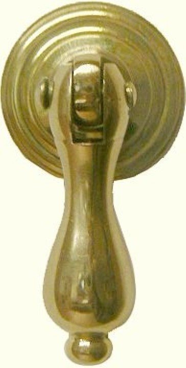 Early American Single Post Teardrop Pull - Brass