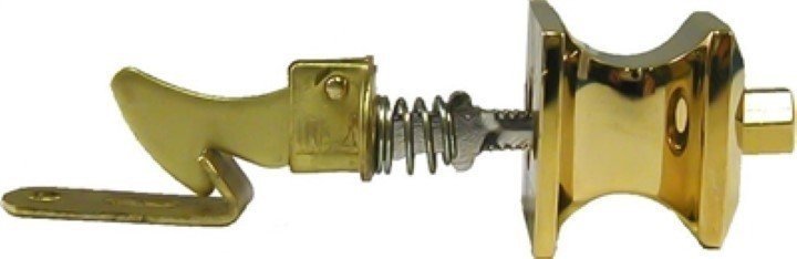 Square Cast Brass PUSH BUTTON Cabinet Latch Knob