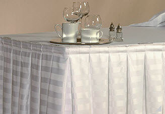 Satin Stripe Box Pleat