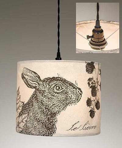The Hare Canvas Pendant Lamp