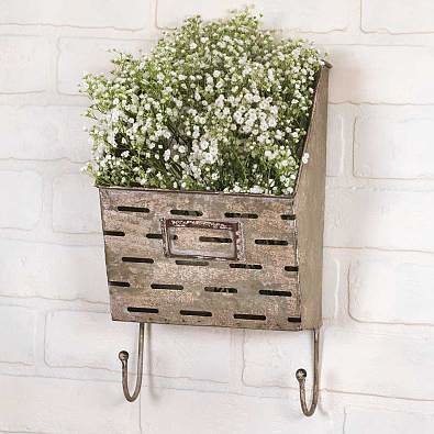 Perforated Wall Caddy with Hooks
