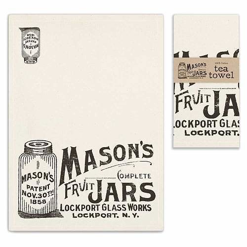 Mason Jars Tea Towel - Set of Four