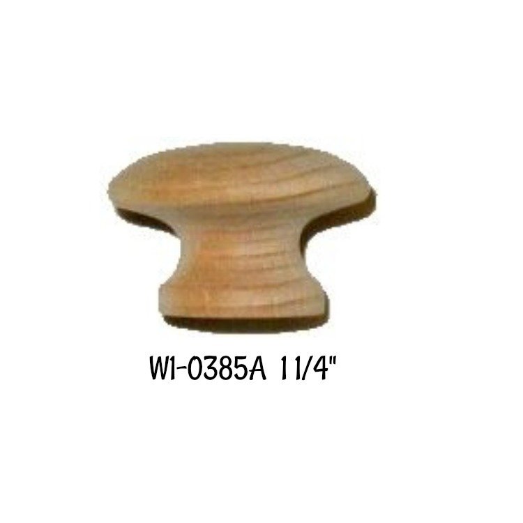 Wood Grain Round Hardwood Knob - 1 1/4