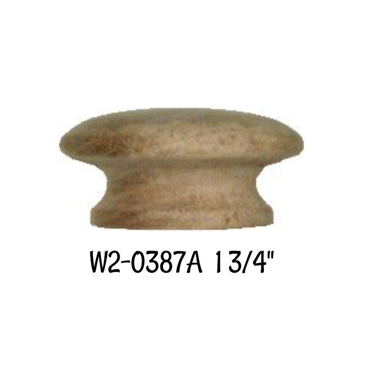 WALNUT Wood Grain Round Knob - 1 3/4
