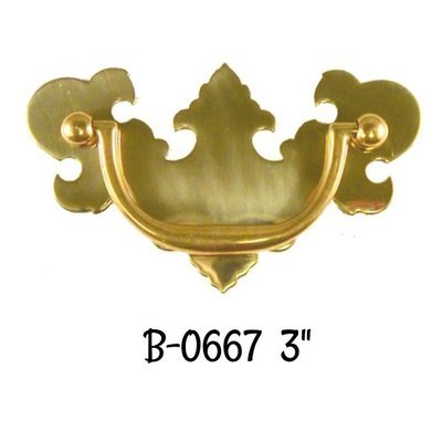 3&quot; Batwing Chippendale Early American Style Drawer Pull