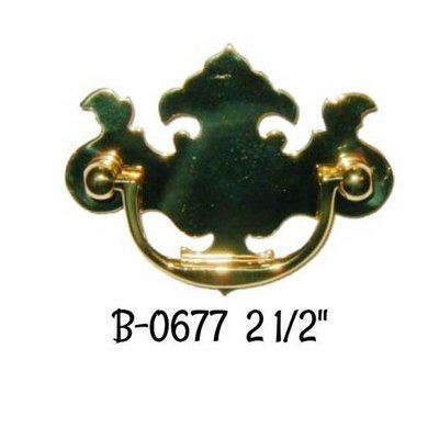 2 1/2&quot; Stamped Brass Openwork Chippendale Style Drawer Pull