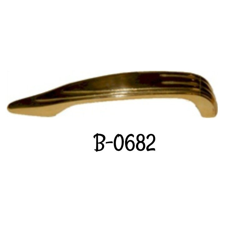 Deco Style Polished Cast Brass Drawer Pull