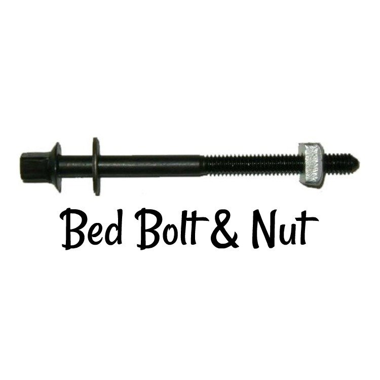 Steel bed bolt - furniture repair bed frame screw shaft