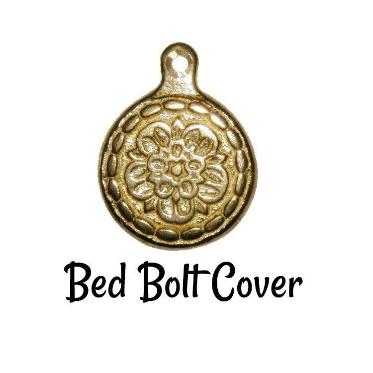 Bed bolt cover - bed frame screw brass antique