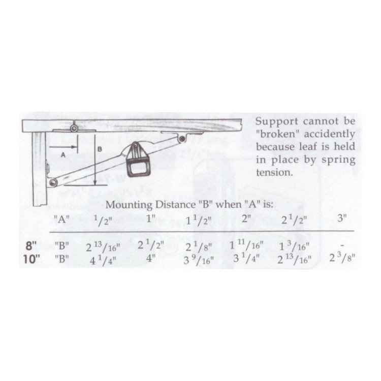 Drop Leaf Table Support - 10"