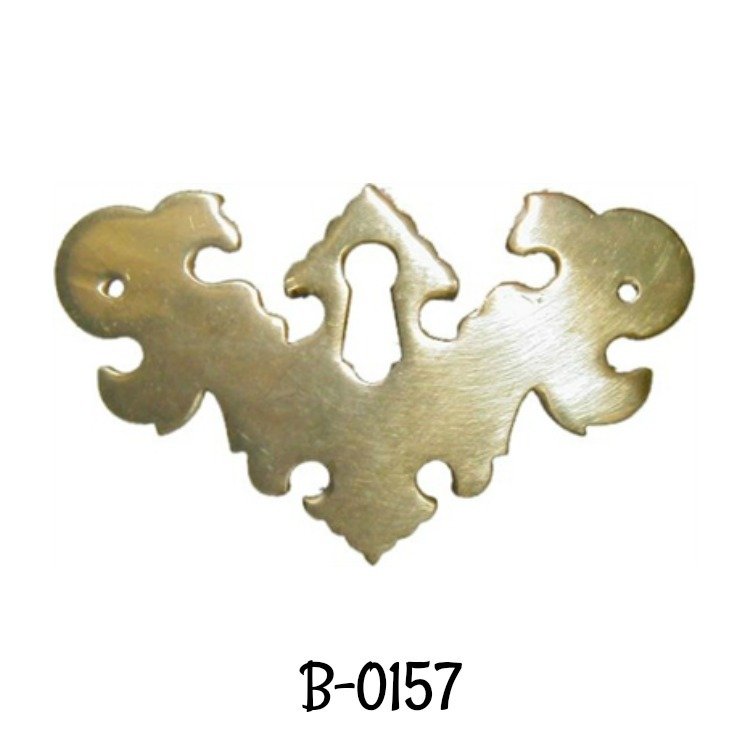 Polished Brass Chippendale Style Batwing Keyhole Cover