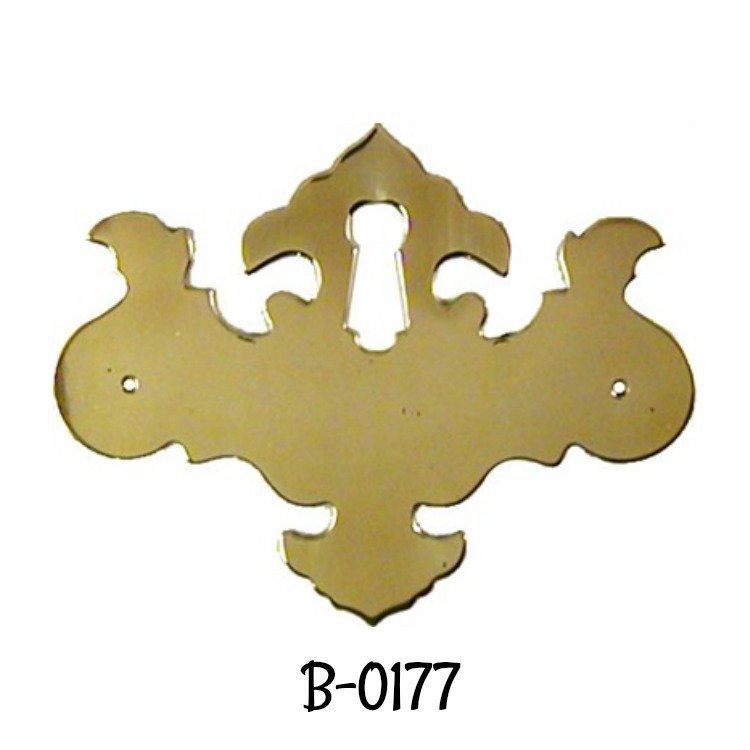 Polished Brass Chippendale Style Keyhole Cover