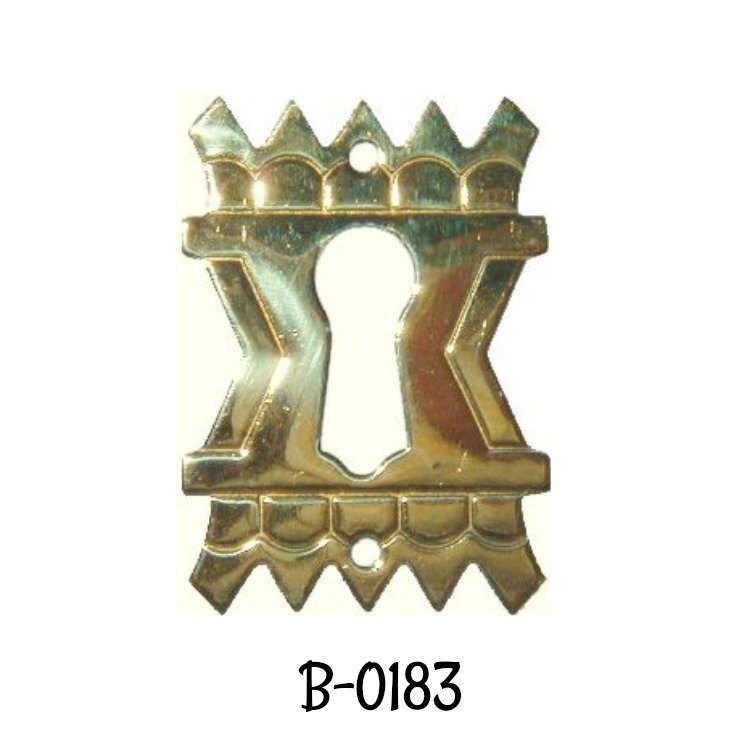Eastlake Victorian Style Stamped Brass Keyhole Cover