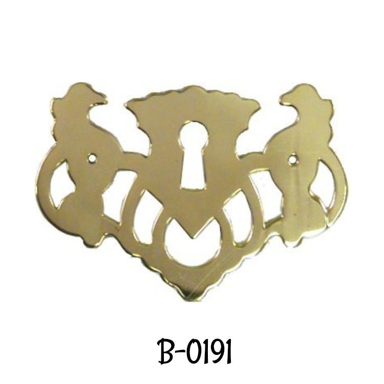Stamped Brass Openwork Chippendale Style Keyhole Cover