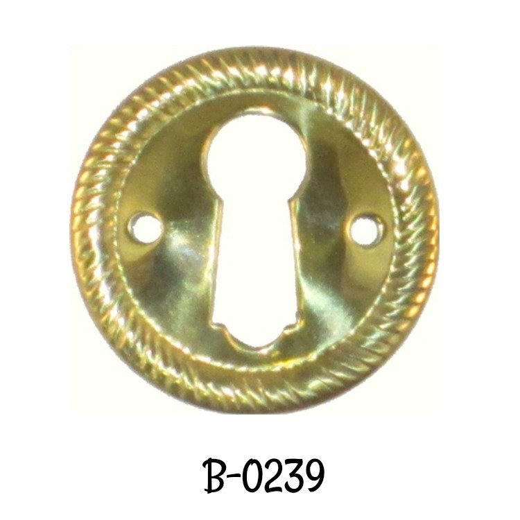 Early American Style Stamped Brass Keyhole cover