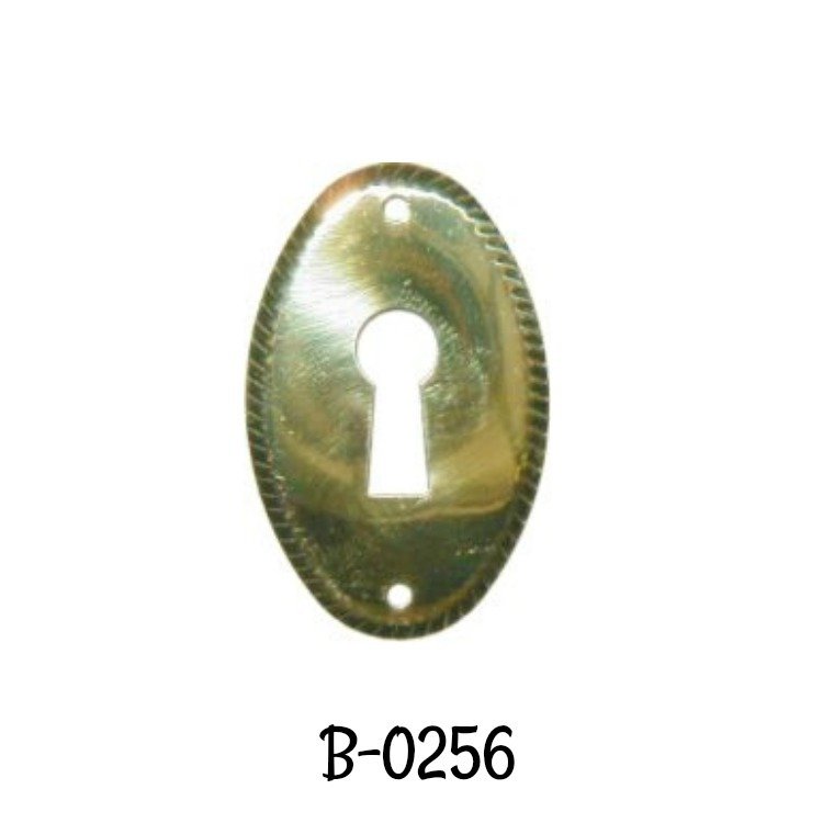 Stamped Brass Early American Style Oval Keyhole Cover