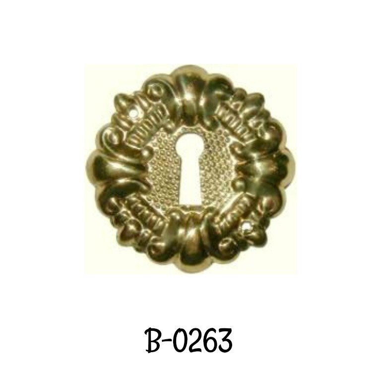 Stamped Brass Victorian Style Keyhole Cover
