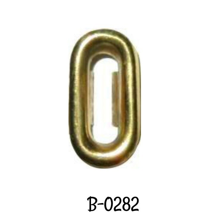 Stamped Brass Oval Keyhole Insert