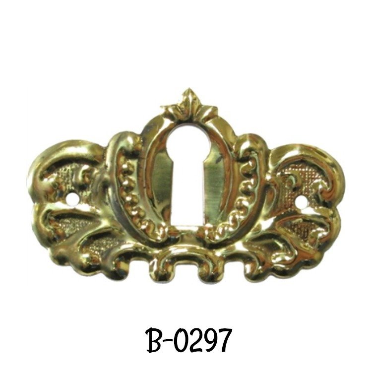 Victorian Style Stamped Brass Keyhole Cover