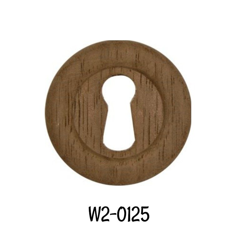 Round Walnut Large Keyhole Cover 1 5/16