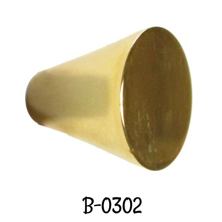 Cast Brass Mid-Century Modern Knob Cone sleek
