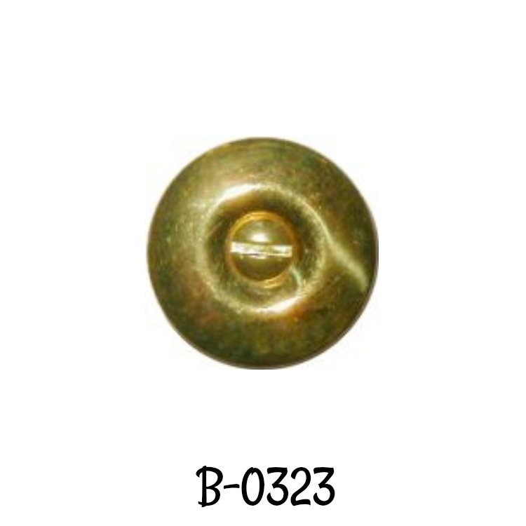 Round Stamped Brass Knob - Hoosier Cabinet - Front Mounted 11/8" Diameter