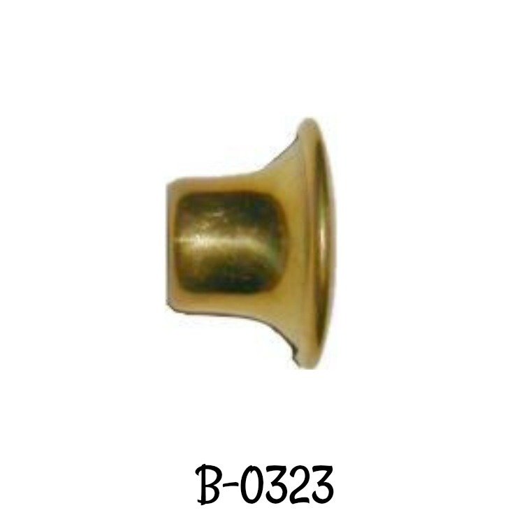 Round Stamped Brass Knob - Hoosier Cabinet - Front Mounted 11/8
