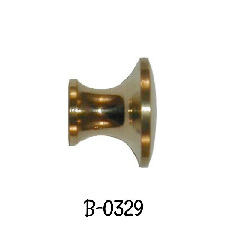 Polished Turned BOOKCASE brass KNOB - 5/8