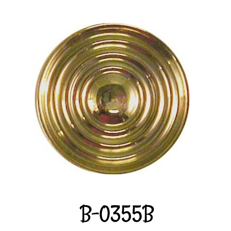 Cast Brass KNOB with Concentric Rings - 7/8" diameter