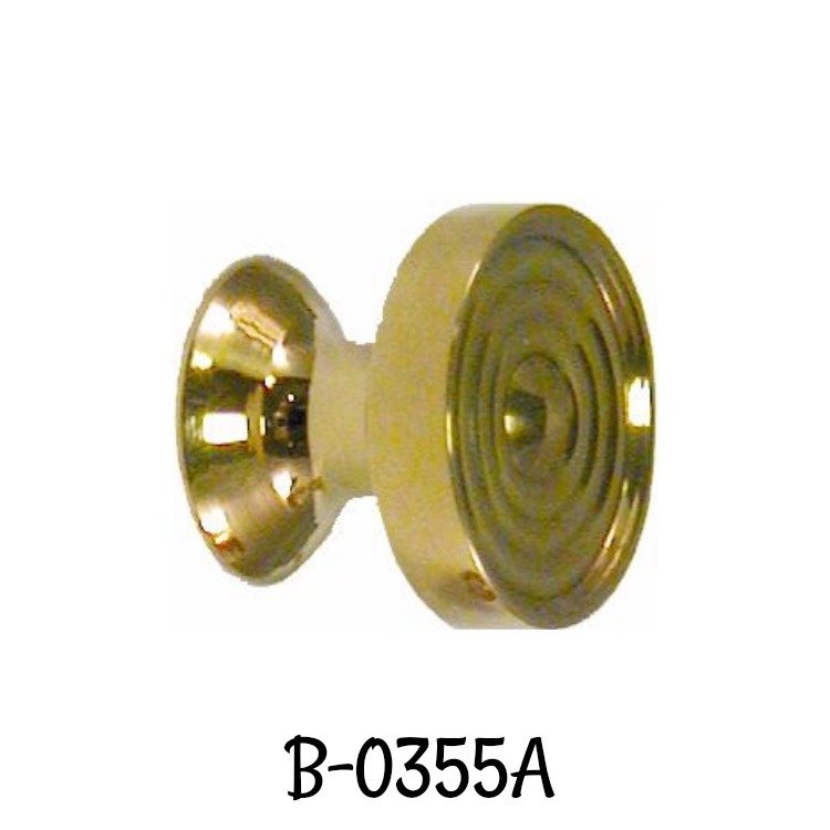 Cast Brass KNOB with Concentric Rings - 5/8