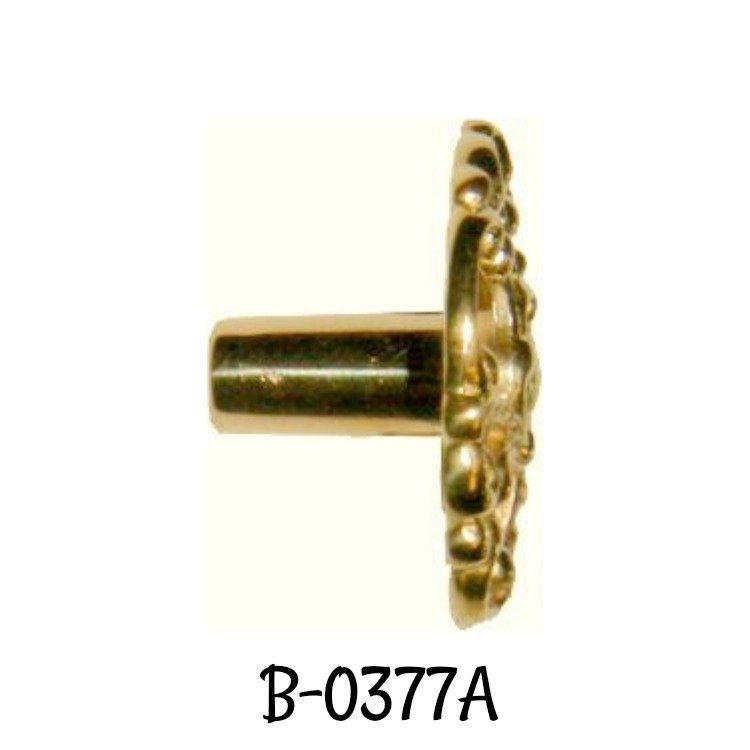 Victorian Style Cast Brass KNOB - 1-3/16" diameter