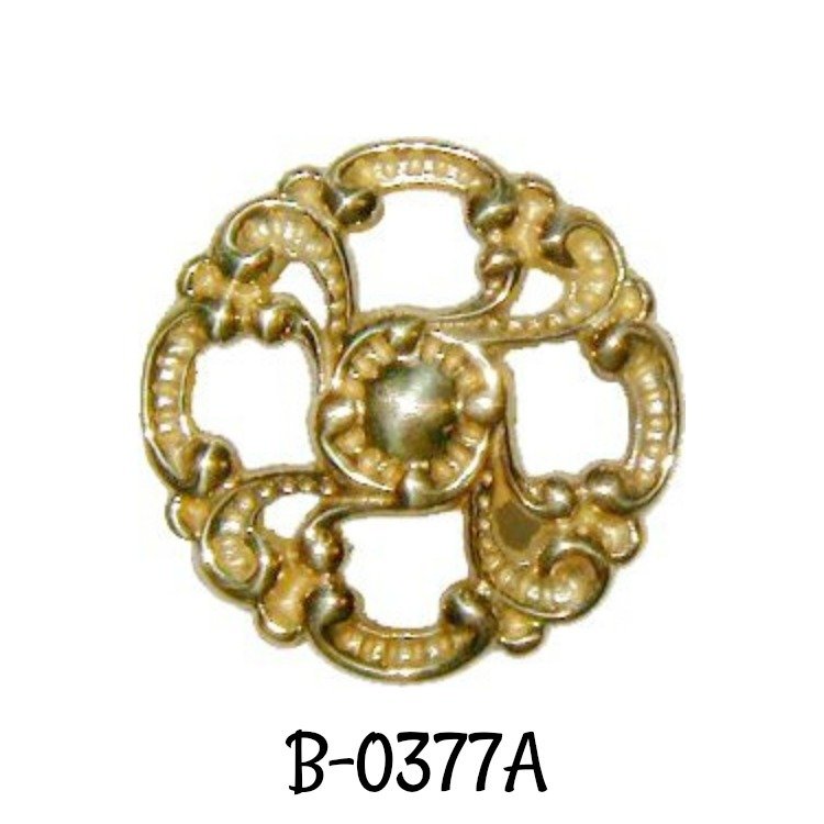 Victorian Style Cast Brass KNOB - 1-3/16