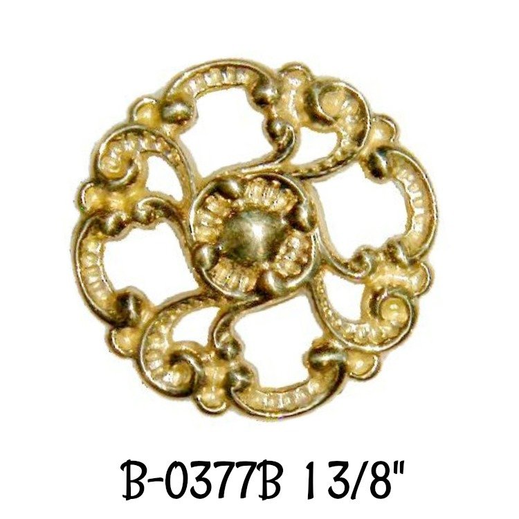 Victorian Style Cast Brass KNOB - 1-3/8