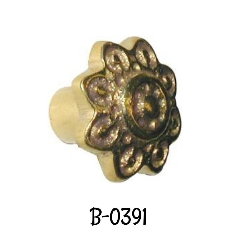 Victorian Style Cast Brass knob - SMALL DRAWER - 11/16