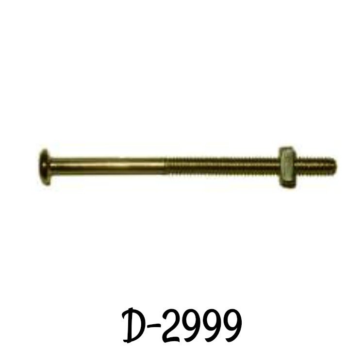 2 1/2&quot; Brass Bolt with Nut for glass or porcelain knobs. screw
