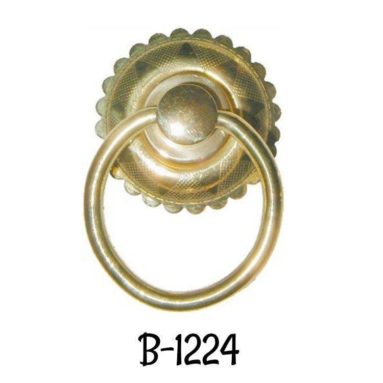 Eastlake Victorian Style Brass SINGLE POST RING PULL