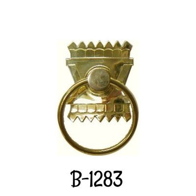 Eastlake Victorian Style Brass SINGLE POST RING PULL