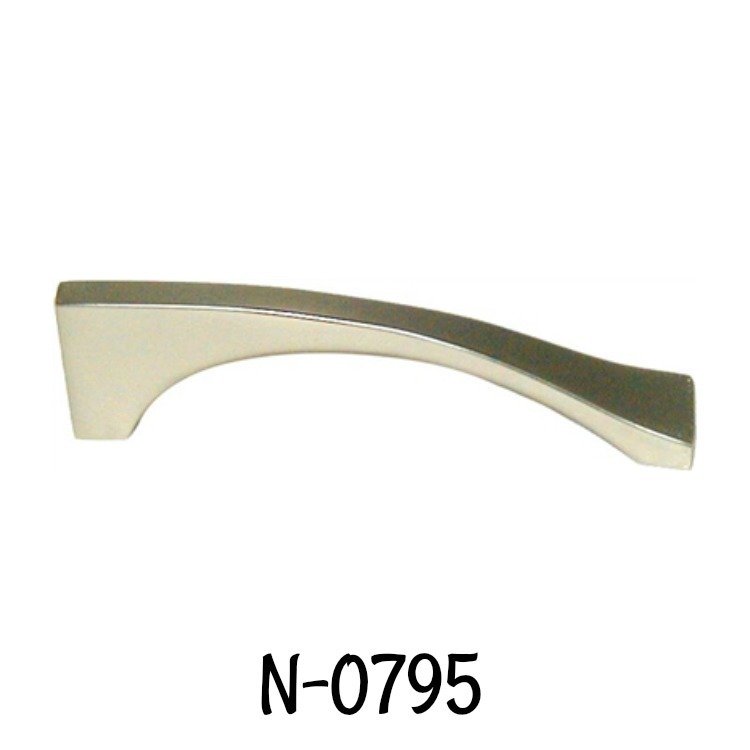 Mid-Century Modern Style Asymmetric Bar Pull with Matte Nickel Finish