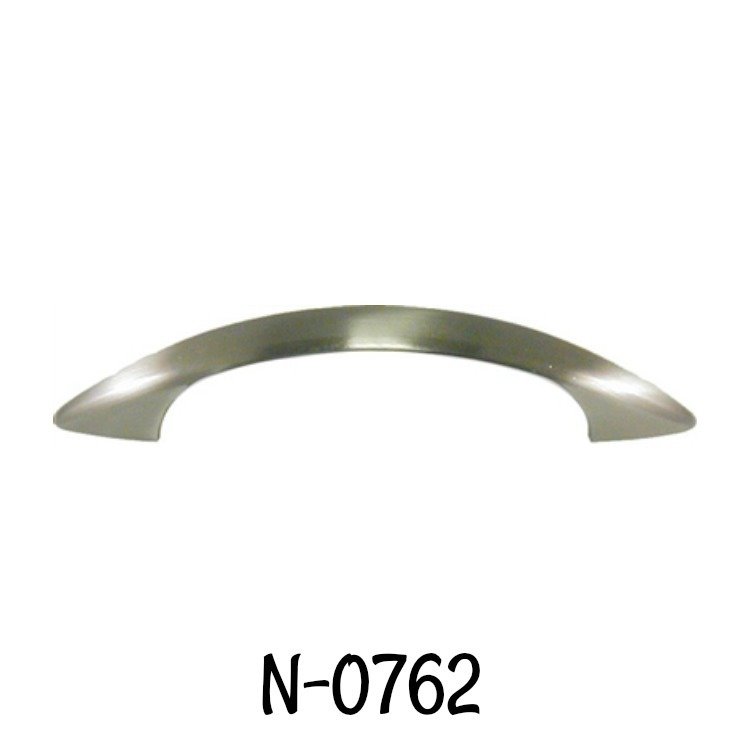 Mid-Century Modern Style Curved Drawer Pull with Satin Nickel Finish