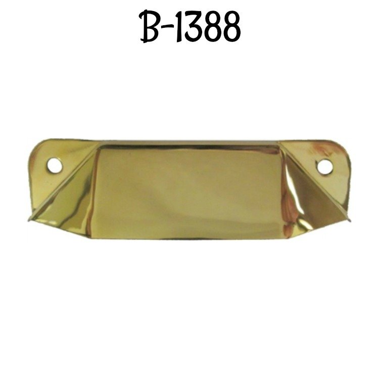 Polished Stamped Brass Bin Pull