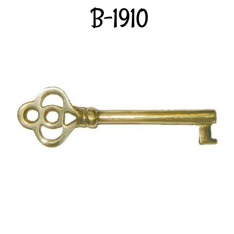 Key - Brass Polished Cast Antique Skeleton