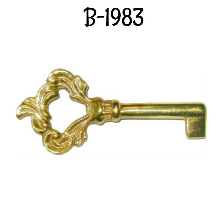 Fancy Key - Brass Polished Skeleton Antique