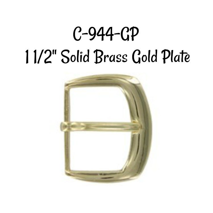 Buckle - 1 1/2" Solid Brass Buckle Gold Plated