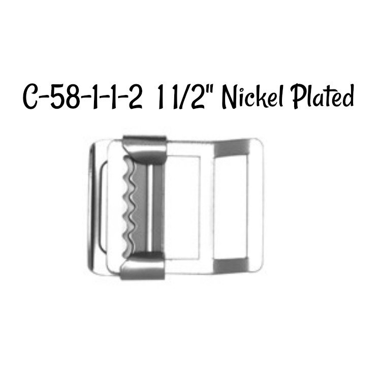 ​Buckle -1 1/2" Inch Nickel Plated Buckle fits 1 1/2" wide strapping.