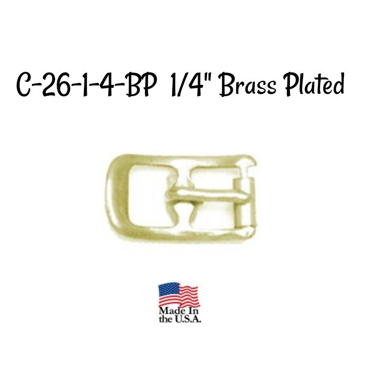 ​Buckle - 1/4" Inch Brass Plated Buckle fits 1/4" wide strapping.