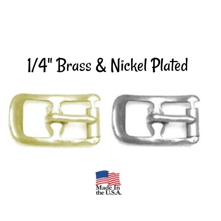 ​Buckle - 1/4" Inch Brass Plated Buckle fits 1/4" wide strapping.
